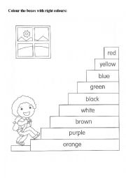 English Worksheet: Colours