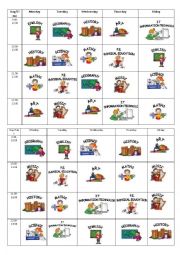 English Worksheet: John�s timetable