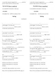 English Worksheet: Sailing Rod Stweart