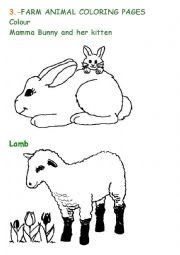 English Worksheet: farm animals