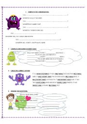 English Worksheet: physical description and parts of the body