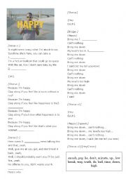 English Worksheet: Happy by Pharrel