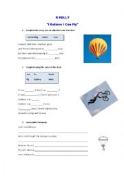 English Worksheet: Song: R KELLY I believe
