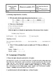 English Worksheet: mid term test