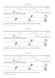 English Worksheet: Lets recap on Halloween