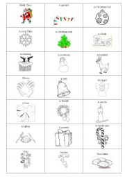 English Worksheet: Christmas Times up game 