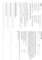 English Worksheet: Revision to be + opposites + placement