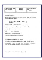 English Worksheet: 7th form basic education