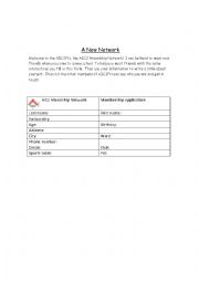 English Worksheet: Friendship Network