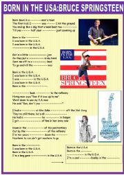 English Worksheet: Born in the USA: Springsteen