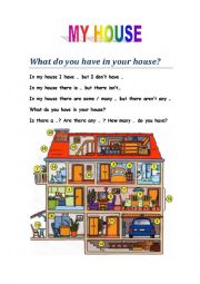 English Worksheet: DESCRIBING YOUR HOUSE