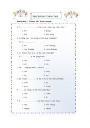 English Worksheet: Past Prerfect Tense Test