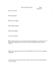 English Worksheet: News Article Worksheet