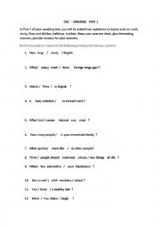 English Worksheet: CAE speaking test 
