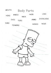 Body Parts Bart and Lisa