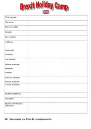 English Worksheet: Identity Card