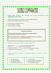 English Worksheet: Double Comparative