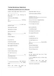 English Worksheet: The One that got away