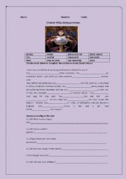 English Worksheet: A fortune teller ( Future Simple- WILL)