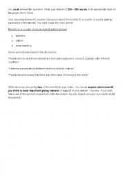 English Worksheet: CAE Part 1 Writing (Essay)