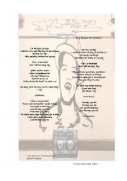 English Worksheet: Parts of the Body SONG: Just The Way You Are (by Bruno Mars)