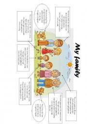English Worksheet:  Project: My family