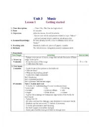 English Worksheet: Lesson plan