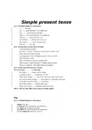English Worksheet: present simple tense
