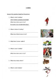 Hobbies Worksheet