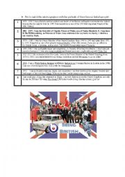 English Worksheet:  British icons