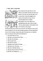 English Worksheet: reading activity 