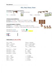 English Worksheet: this that these those
