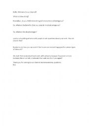 English Worksheet: Work