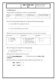 MID-TERM TEST N1 FIRST FORM