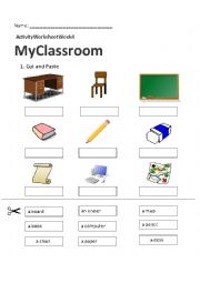 English Worksheet: School Things