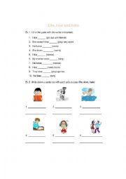 English Worksheet: Like-love-hate