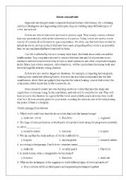 English Worksheet: Reading comprehension: Robot and andriod