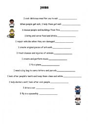 English Worksheet: Jobs