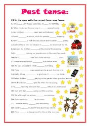 English Worksheet: Verb to be: was/were