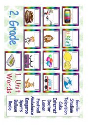English Worksheet: Words for beginner in primary school.