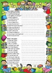 English Worksheet: to be have got