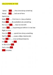 collocations of time