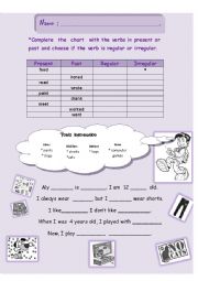 English Worksheet: Past tense 