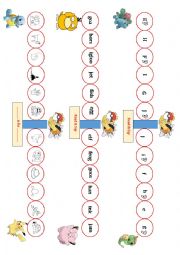 English Worksheet: pokemon go (board game) Alphabet E-J