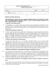 English Worksheet: test - world of work