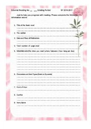 External Reading Sheet