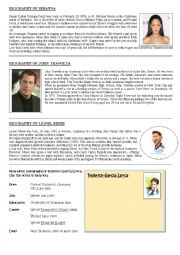 English Worksheet: Biographies of famouse people