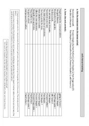English Worksheet: verb tense training
