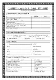 English Worksheet: Questions