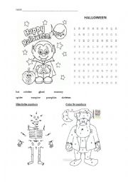 English Worksheet: Halloween 